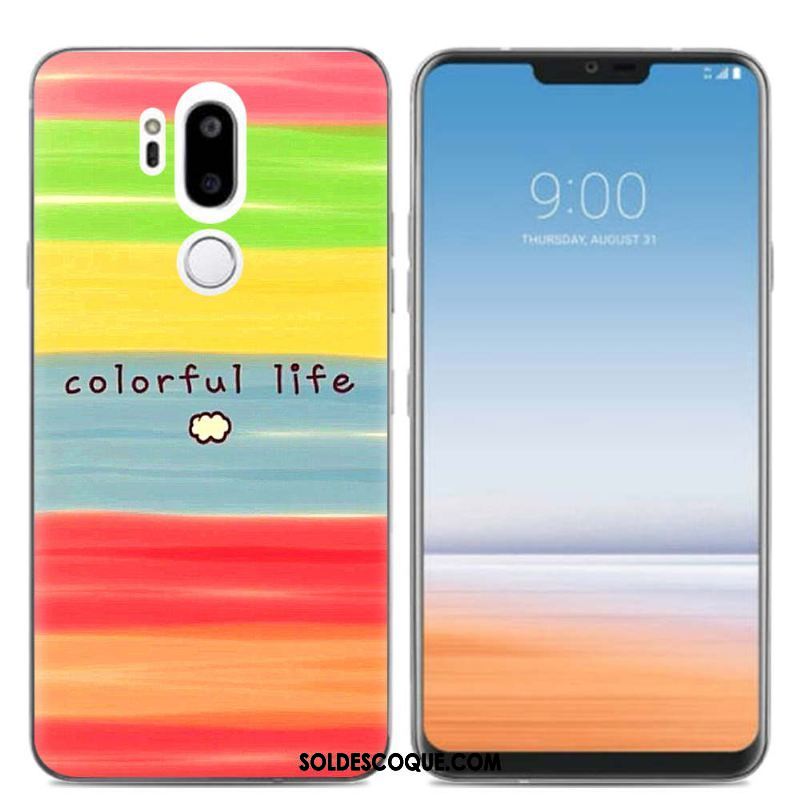 Coque Lg G7 Thinq Transparent Dessin Animé Rose Protection Silicone Housse En Ligne