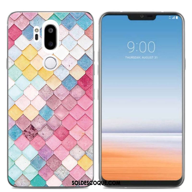 Coque Lg G7 Thinq Transparent Dessin Animé Rose Protection Silicone Housse En Ligne