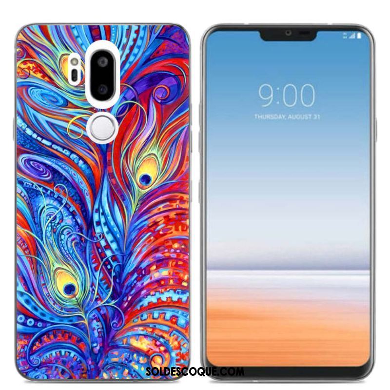 Coque Lg G7 Thinq Transparent Dessin Animé Rose Protection Silicone Housse En Ligne