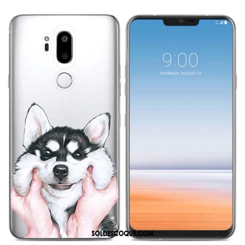 Coque Lg G7 Thinq Transparent Dessin Animé Rose Protection Silicone Housse En Ligne