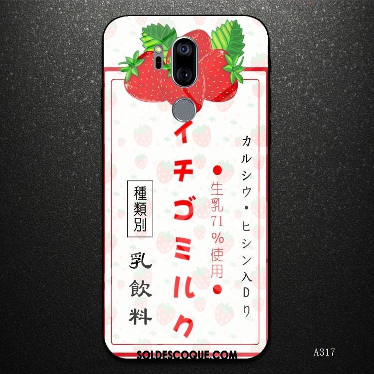 Coque Lg G7 Thinq Téléphone Portable Rouge Petit Fraise Miroir En Vente