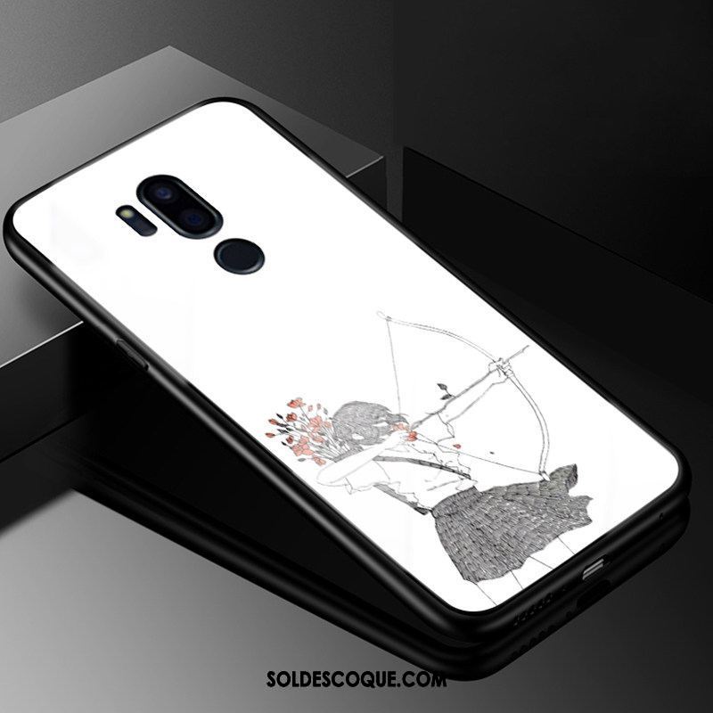 Coque Lg G7 Thinq Vintage Personnalité Incassable Amoureux Blanc Pas Cher