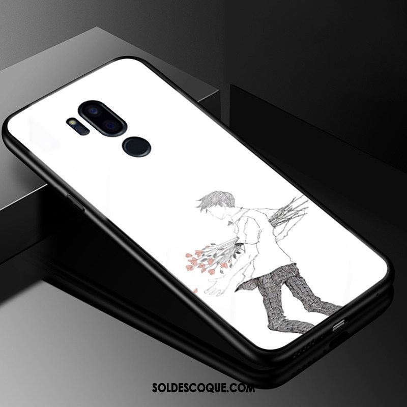 Coque Lg G7 Thinq Vintage Personnalité Incassable Amoureux Blanc Pas Cher