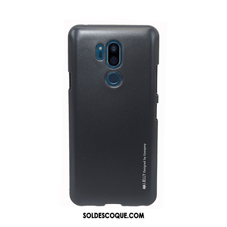 Coque Lg G7 Thinq Étui Délavé En Daim Transparent Silicone Métal Pas Cher