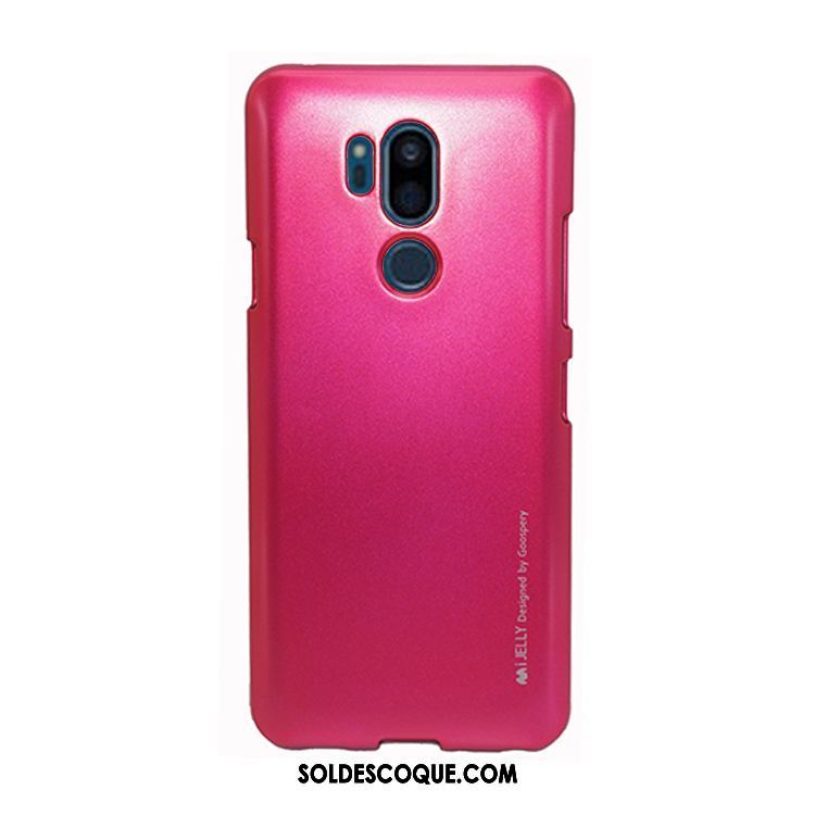 Coque Lg G7 Thinq Étui Délavé En Daim Transparent Silicone Métal Pas Cher