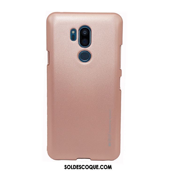 Coque Lg G7 Thinq Étui Délavé En Daim Transparent Silicone Métal Pas Cher