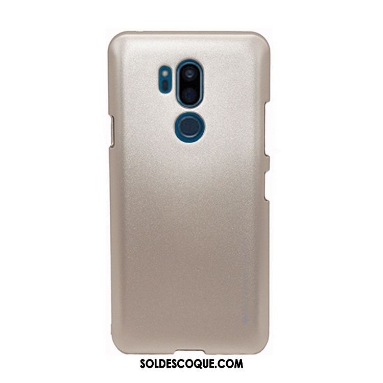 Coque Lg G7 Thinq Étui Délavé En Daim Transparent Silicone Métal Pas Cher