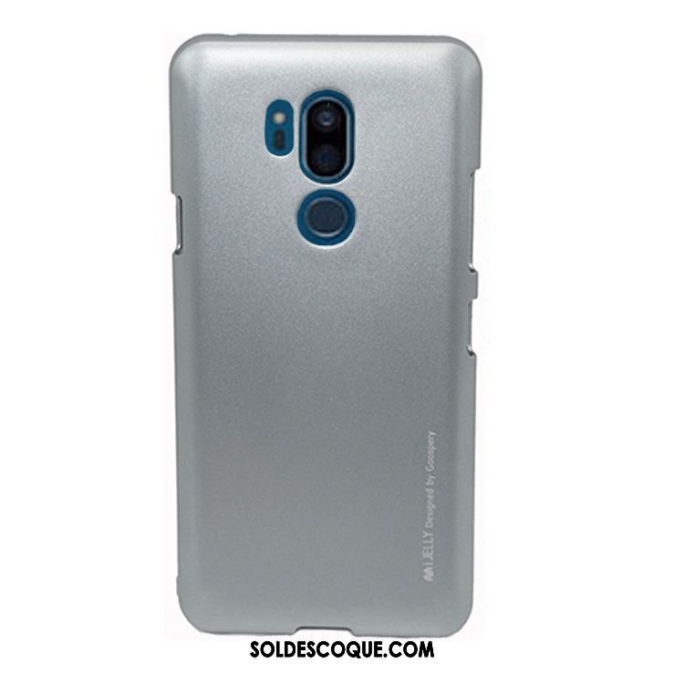 Coque Lg G7 Thinq Étui Délavé En Daim Transparent Silicone Métal Pas Cher