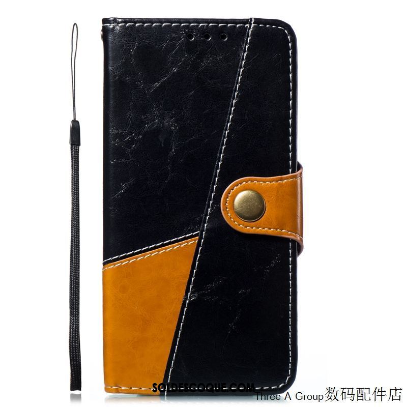 Coque Lg G7 Thinq Étui En Cuir Business Protection Carte Bleu Pas Cher