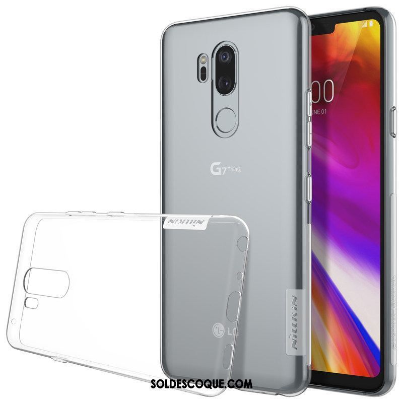 Coque Lg G7 Thinq Étui Gris Silicone Protection Or France