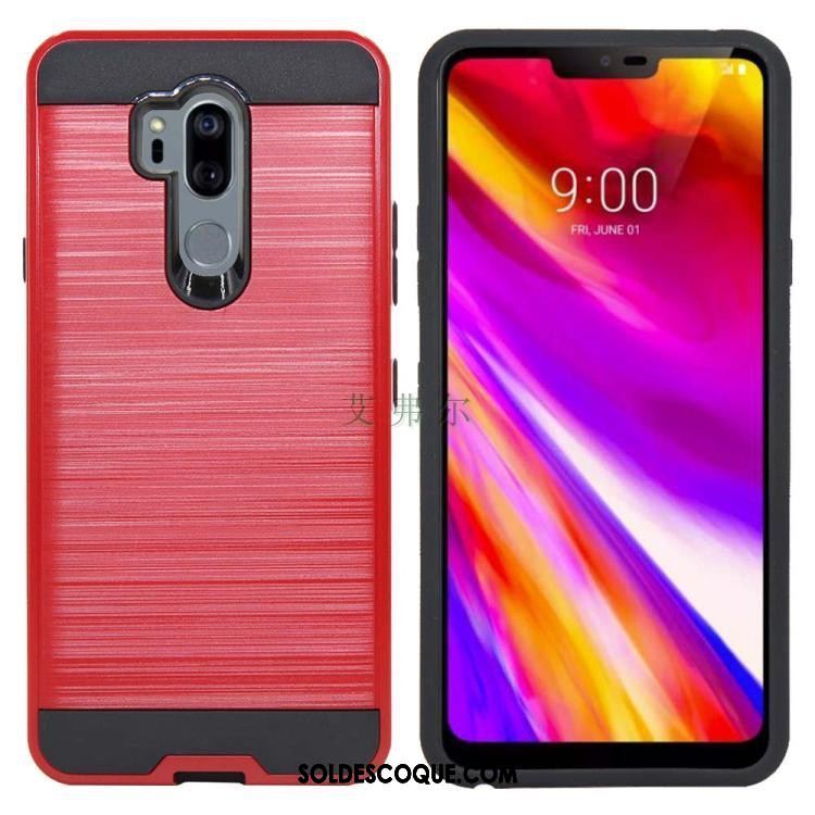 Coque Lg G7 Thinq Étui Protection Rouge Soie Incassable En Vente