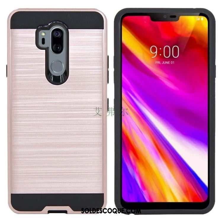 Coque Lg G7 Thinq Étui Protection Rouge Soie Incassable En Vente