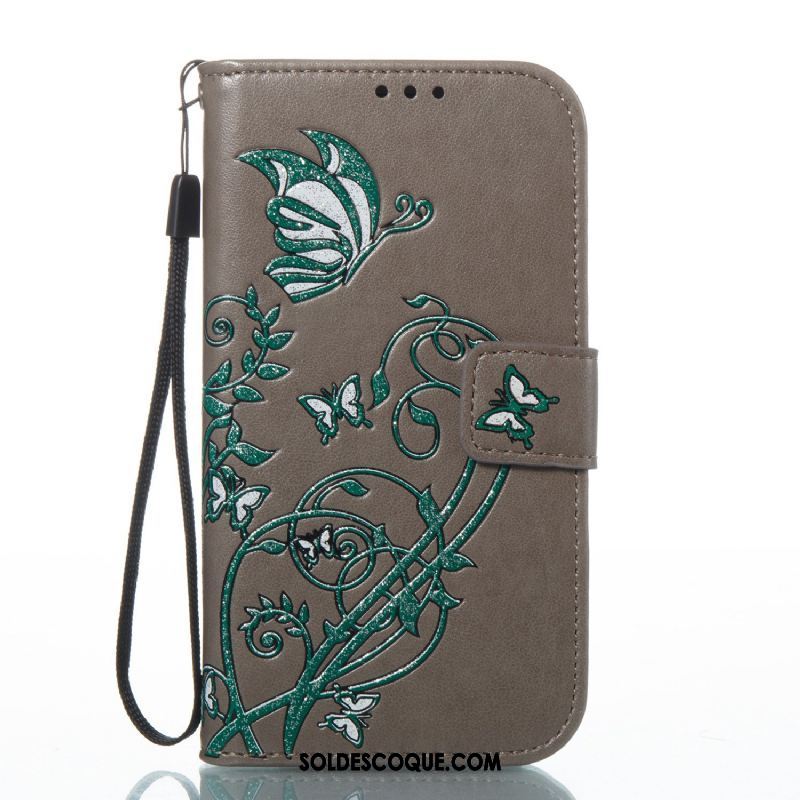 Coque Lg K11 Couleur Imprimé Fleurs De Papillons Téléphone Portable Étui Pas Cher