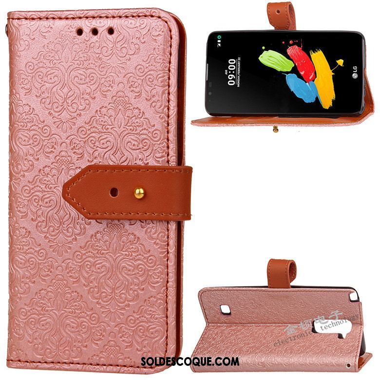 Coque Lg K11 Téléphone Portable Protection Rouge Étui En Cuir Rose France