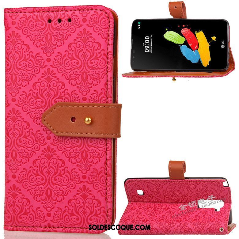 Coque Lg K11 Téléphone Portable Protection Rouge Étui En Cuir Rose France