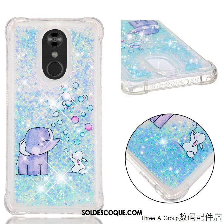 Coque Lg Q Stylus Protection Étui Dessin Animé Bleu Quicksand Housse France