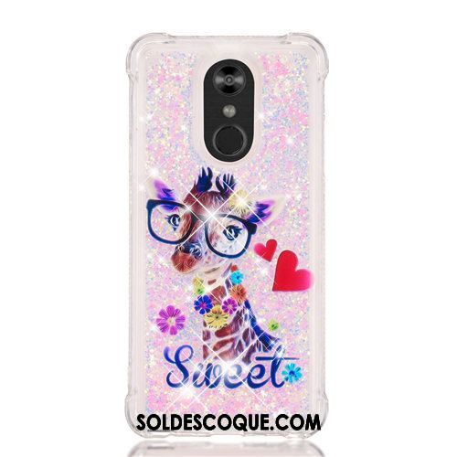 Coque Lg Q Stylus Violet Rose Quicksand Dessin Animé Étui France