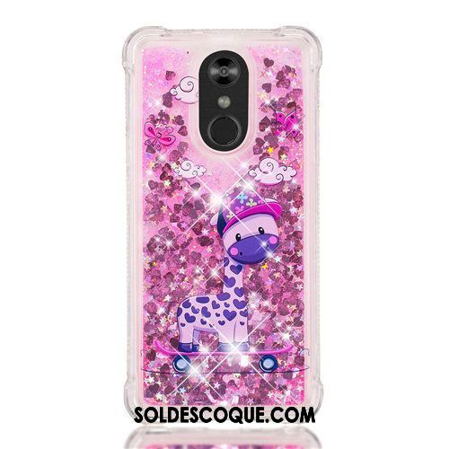 Coque Lg Q Stylus Violet Rose Quicksand Dessin Animé Étui France