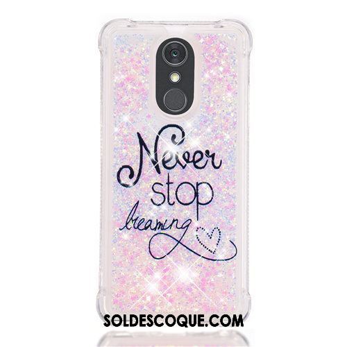 Coque Lg Q Stylus Violet Rose Quicksand Dessin Animé Étui France