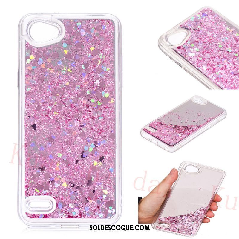 Coque Lg Q6 Amour Miroir Liquide Violet Quicksand En Vente