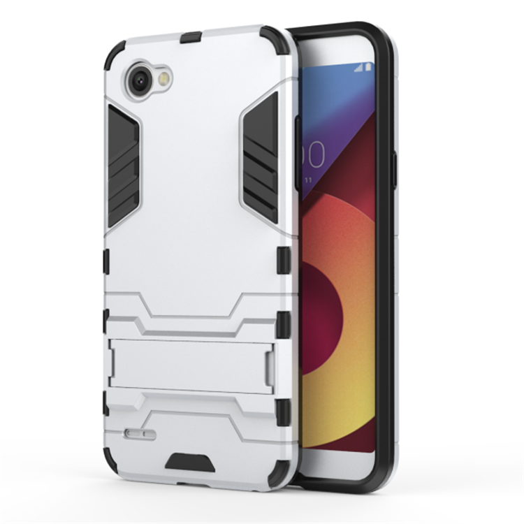 Coque Lg Q6 Armure Protection Gris Étui Support Housse En Ligne