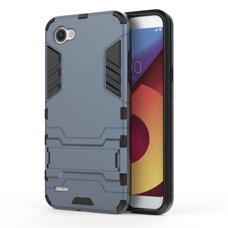 Coque Lg Q6 Armure Protection Gris Étui Support Housse En Ligne