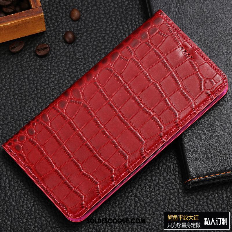 Coque Lg Q6 Cuir Véritable Tout Compris Téléphone Portable Étui En Cuir Crocodile Soldes