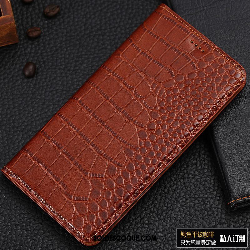 Coque Lg Q6 Cuir Véritable Tout Compris Téléphone Portable Étui En Cuir Crocodile Soldes