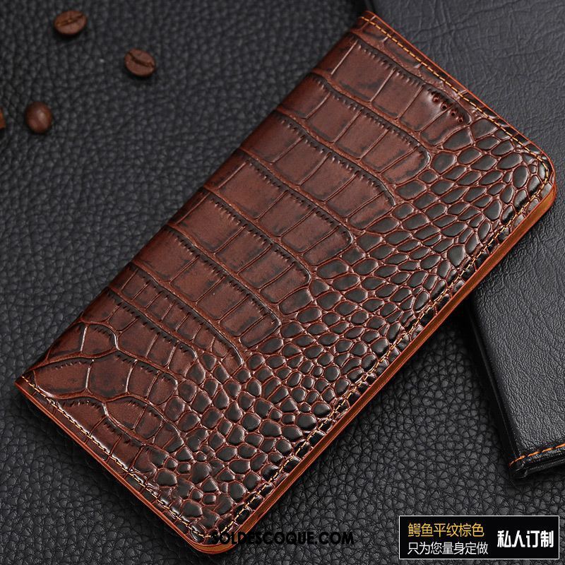 Coque Lg Q6 Cuir Véritable Tout Compris Téléphone Portable Étui En Cuir Crocodile Soldes