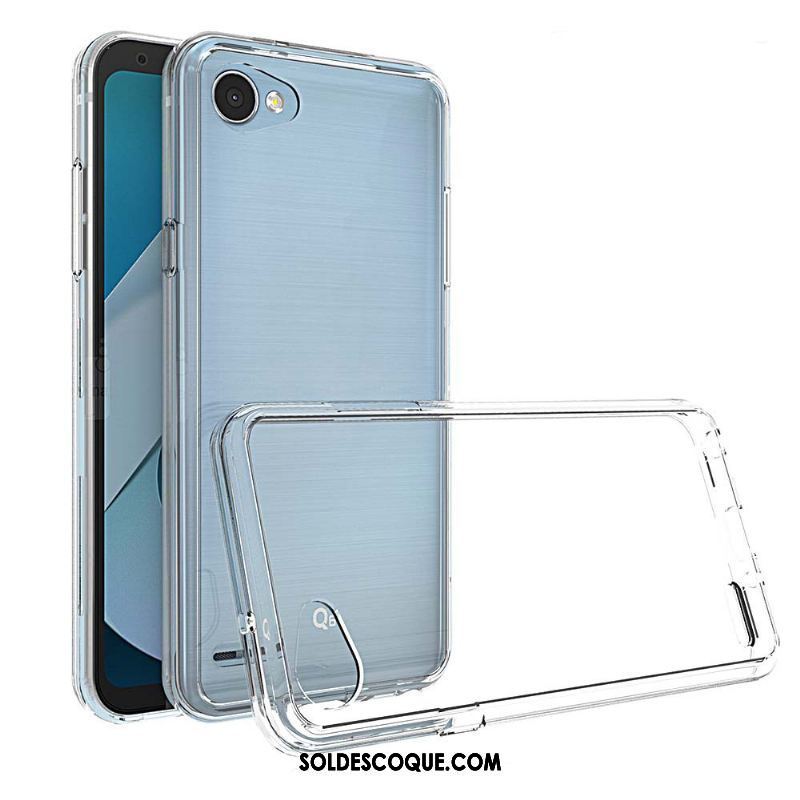 Coque Lg Q6 Incassable Protection Border Personnalité Bleu Pas Cher