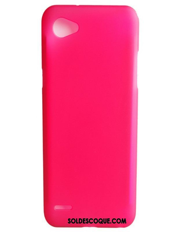 Coque Lg Q6 Rose Délavé En Daim Étui Protection Mini En Ligne