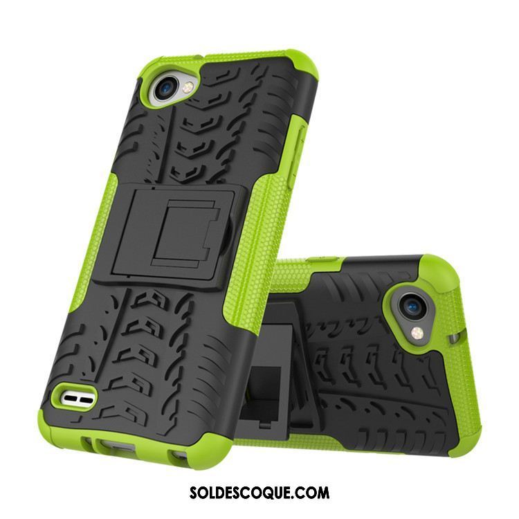 Coque Lg Q6 Support Vert Difficile Incassable Protection Pas Cher