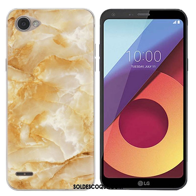 Coque Lg Q6 Étui Rose Gris Créatif Peinture Pas Cher