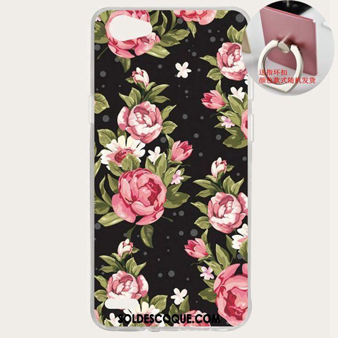 Coque Lg Q6 Étui Rose Incassable Marque De Tendance Fleur En Ligne