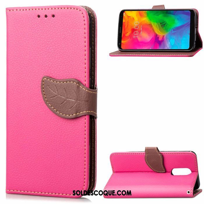 Coque Lg Q7 Carte Feuille Ornements Suspendus Silicone Business Pas Cher