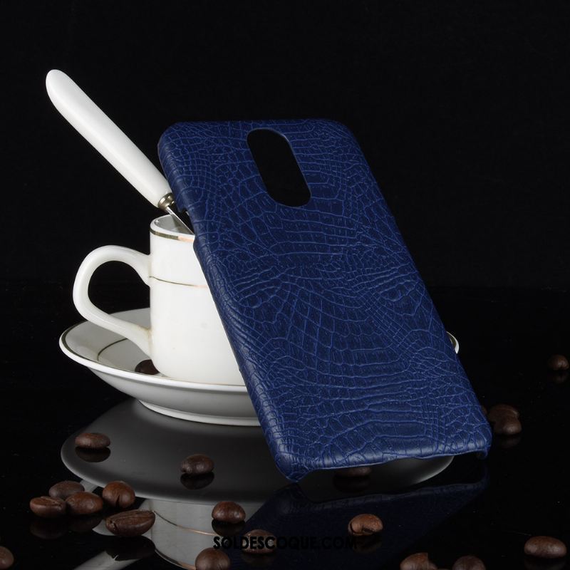 Coque Lg Q7 Fluide Doux Téléphone Portable Bleu Crocodile Modèle Nouveau Pas Cher