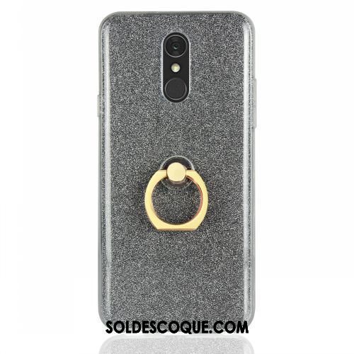 Coque Lg Q7 Incassable Protection Support Anneau Bleu Pas Cher