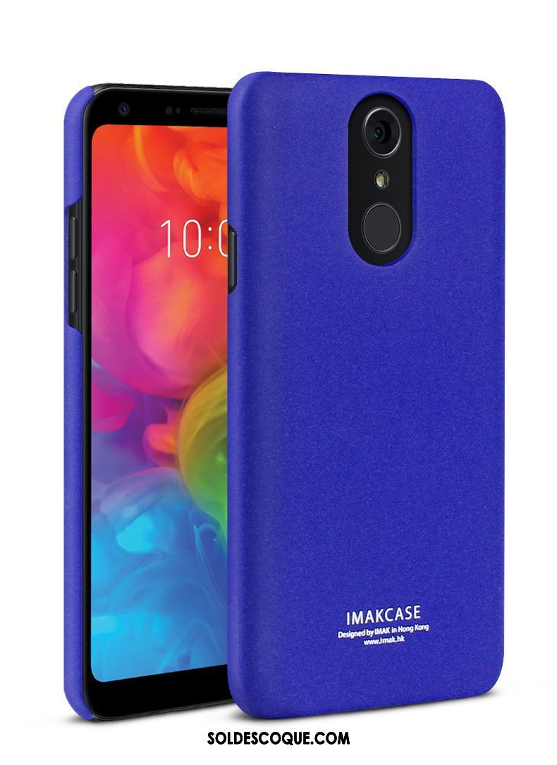 Coque Lg Q7 Protection Difficile Étui Noir Délavé En Daim Soldes