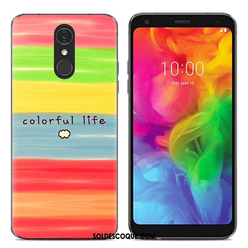 Coque Lg Q7 Simple Téléphone Portable Fluide Doux Silicone Tendance En Vente