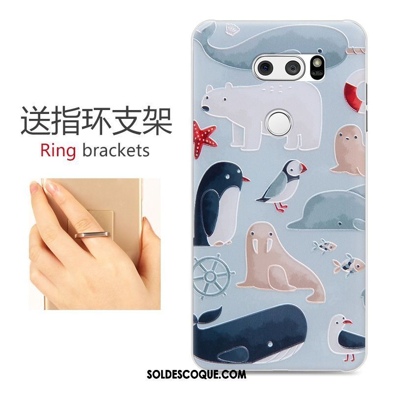 Coque Lg V30 Difficile Dessin Animé Gris Gaufrage Téléphone Portable Housse Pas Cher