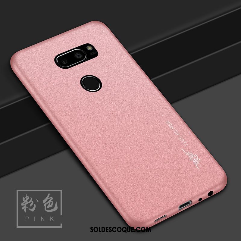 Coque Lg V30 Incassable Délavé En Daim Étui Tout Compris Noir Soldes