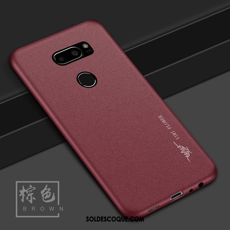 Coque Lg V30 Incassable Délavé En Daim Étui Tout Compris Noir Soldes