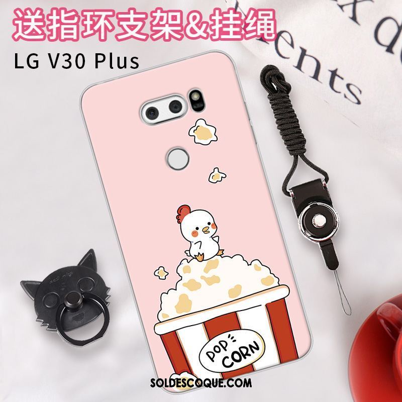 Coque Lg V30 Mignonne Étui Charmant Fluide Doux Rose En Vente