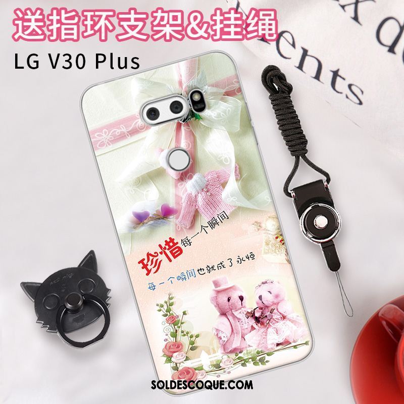 Coque Lg V30 Mignonne Étui Charmant Fluide Doux Rose En Vente