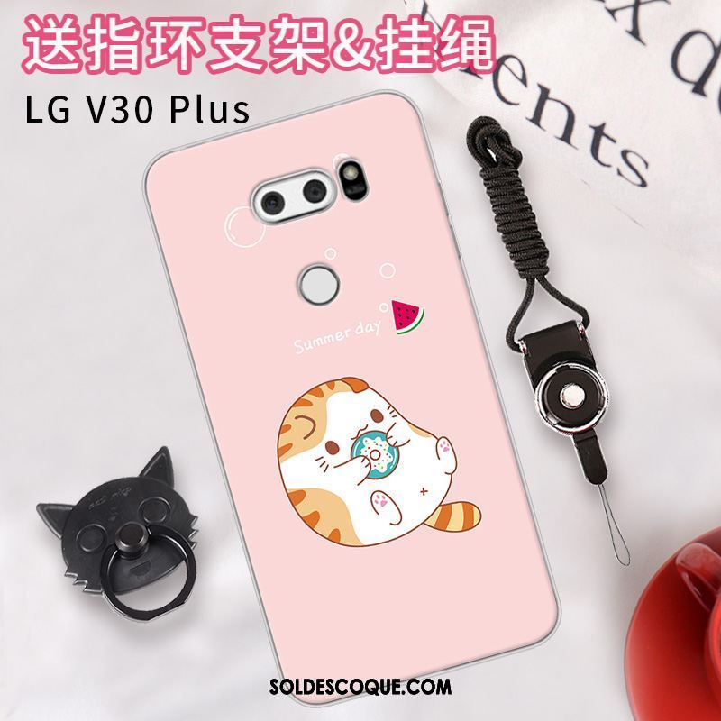 Coque Lg V30 Mignonne Étui Charmant Fluide Doux Rose En Vente