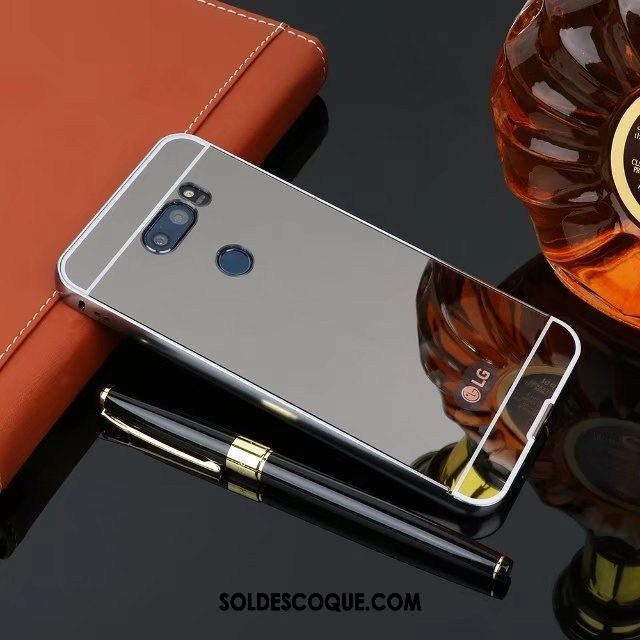 Coque Lg V30 Miroir Personnalité Téléphone Portable Étui Rose Housse Pas Cher