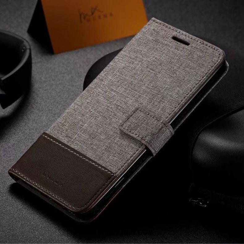 Coque Lg V30 Protection Étui En Cuir Gris Téléphone Portable Tout Compris Soldes