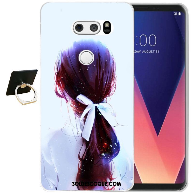 Coque Lg V30 Tout Compris Dessin Animé Protection Contre Les Explosions Gaufrage Silicone Pas Cher