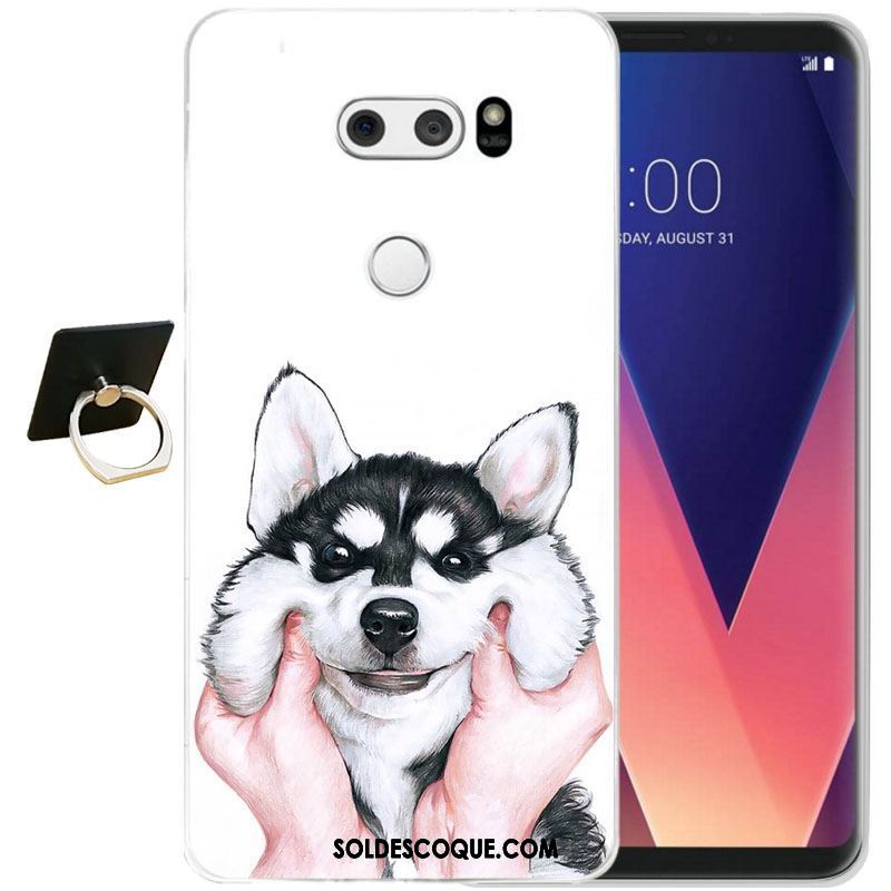 Coque Lg V30 Tout Compris Dessin Animé Protection Contre Les Explosions Gaufrage Silicone Pas Cher