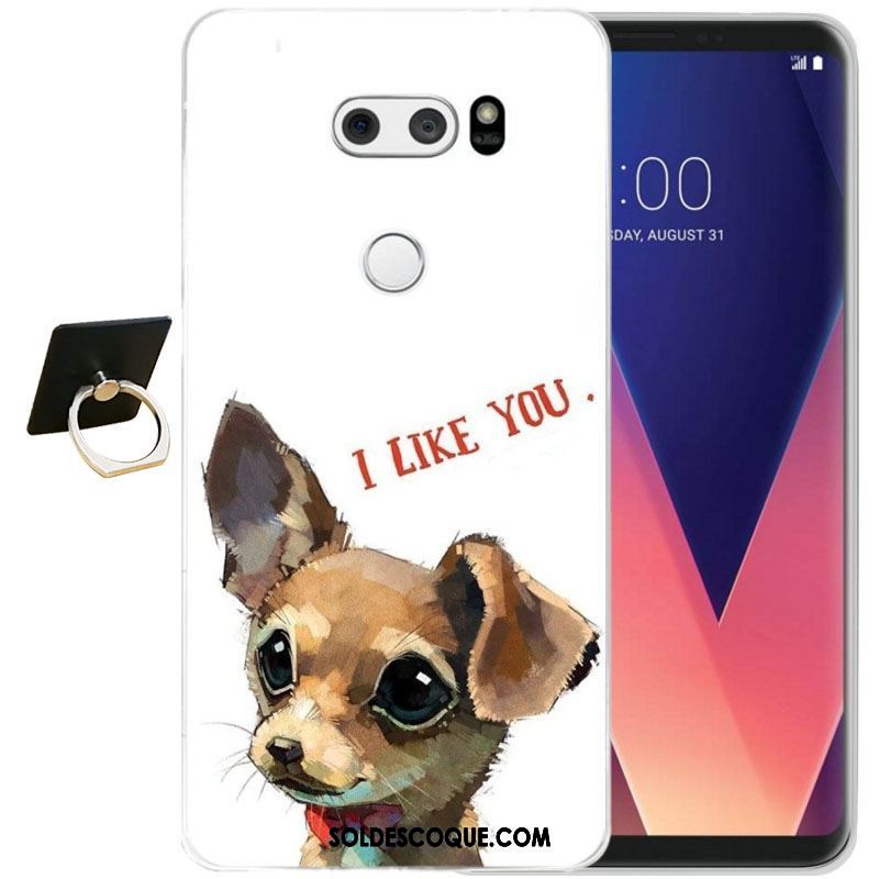 Coque Lg V30 Tout Compris Dessin Animé Protection Contre Les Explosions Gaufrage Silicone Pas Cher